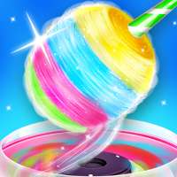 Cotton candy - sweet shop game logo