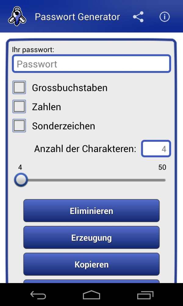 Password generator screenshot 1