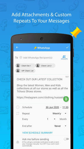SKEDit Scheduling App: Schedule WhatsApp SMS Calls screenshot 3