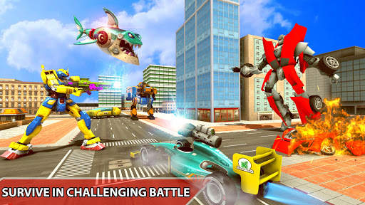 Lion & shark robot car games screenshot 3