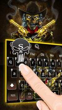Western Skull Gun Keyboard Theme screenshot 3