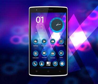Next Launcher Theme Half Blue screenshot 10