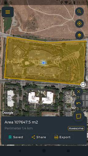 Area - fields area, distance and perimeter finder. screenshot 3