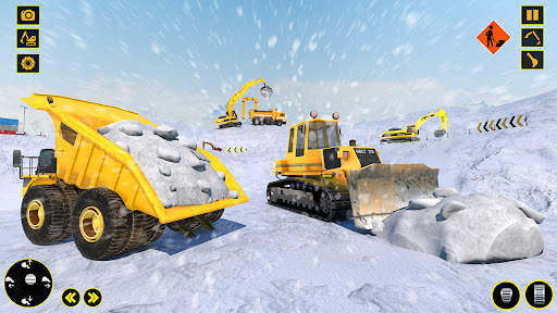 Snow Excavator Sim Crane Game स्क्रीनशॉट 5