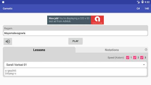 Carnatic - Indian Classical Music Notation Player screenshot 7