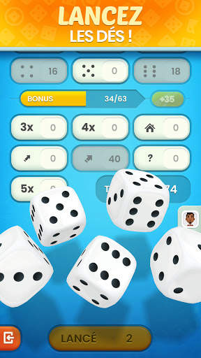 Golden Roll : le jeu de dés Yatzy screenshot 1