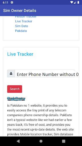 All Sim Owner Information screenshot 2