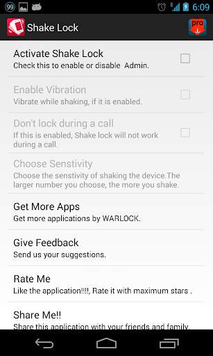 ShakeLock No ads (Reformed) screenshot 1