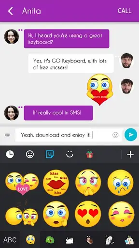 GO Keyboard Sticker Love Emoji screenshot 4