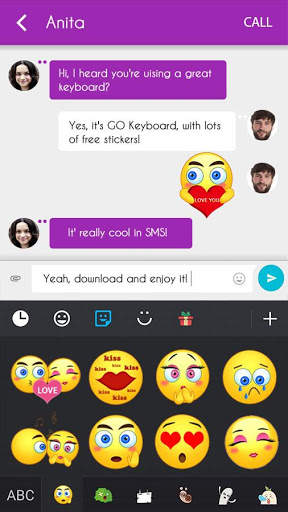 GO Keyboard Sticker Love Emoji screenshot 4