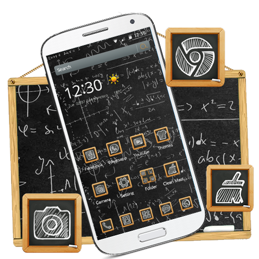 The theme of the graffiti mathematical formula icon