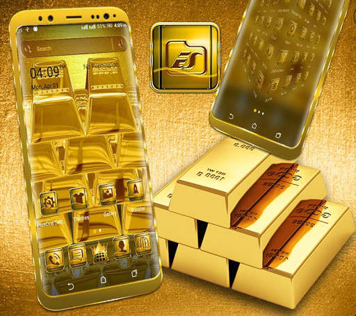 Golden Bricks Launcher Theme screenshot 4