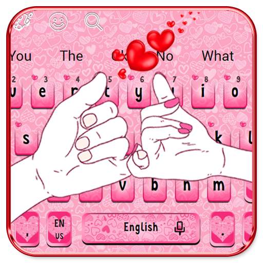 Cute Pink Promise Keyboard Themes 10001002