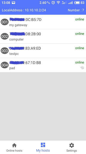WIFI host scan screenshot 3