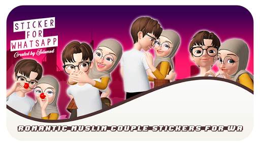 Romantic Muslim Couple Stickers for WAStickerApps screenshot 1