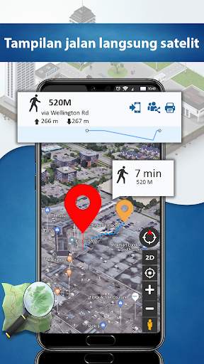 jalan Melihat Peta HD Satelit Melihat & Bumi Peta screenshot 3