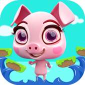 Crazy Piglet Jumping & Flying logo
