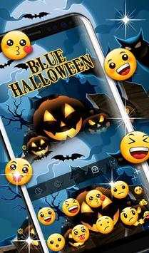 Live Blue Halloween Keyboard Theme screenshot 5