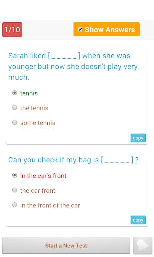 1800 Grammar Tests (Free) screenshot 3