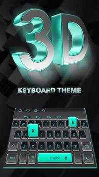 Chủ đề bàn phím màu đen 3D screenshot 2