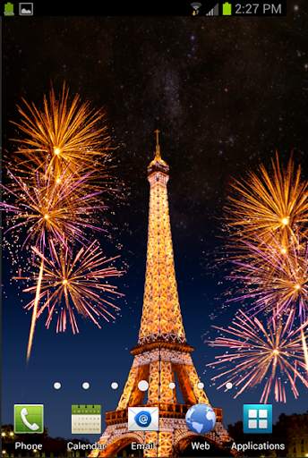 Eiffel Tower Fireworks LWP screenshot 1