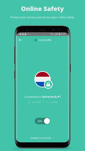 5 Euro VPN - The Android app for Online Privacy! screenshot 1