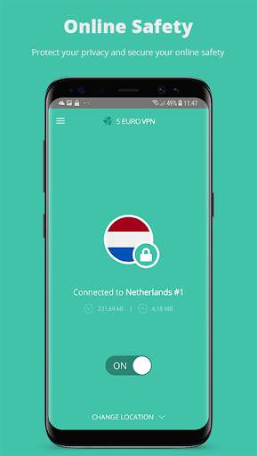 5 Euro VPN - The Android app for Online Privacy! screenshot 1