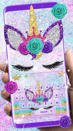 Glitter Unicorn Keyboard screenshot 1