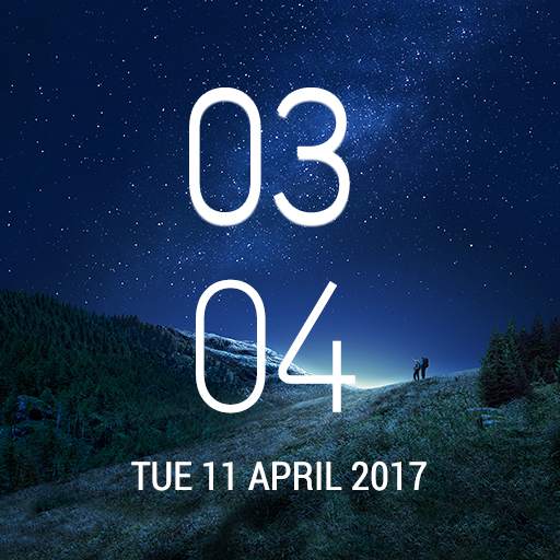 Digital Clock Galaxy S8 Plus 1.7