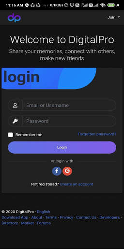 DigitalPro - Professional Social Media Network screenshot 1