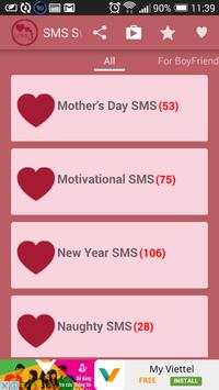 Romantic SMS screenshot 2