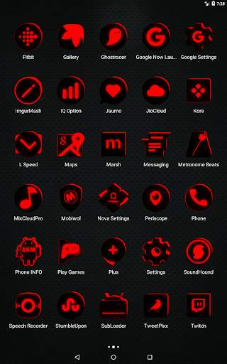 Flat Black and Red Icon Pack screenshot 19