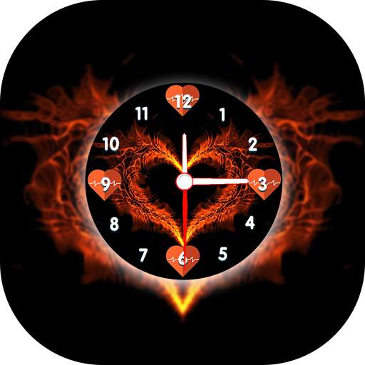 Heart Clock Live Wallpaper, Analog Clock Wallpaper 1.4