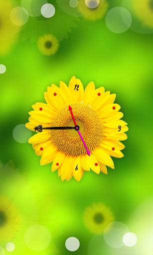 Sunflower Clock Live Wallpaper screenshot 4