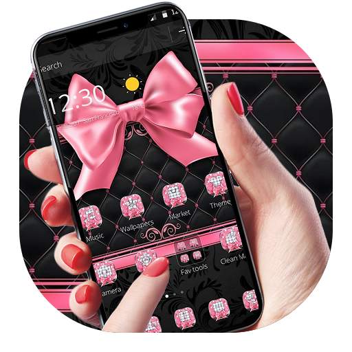 Pink Bowknot Diamond Leather Theme 1.1.3