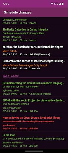 FOSDEM 2023 Schedule screenshot 7