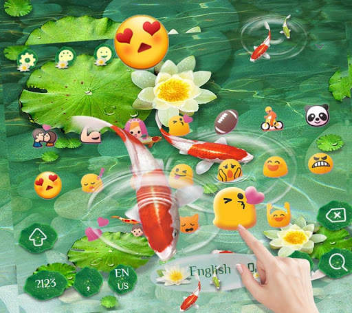 Koi fish Keyboard Theme स्क्रीनशॉट 3