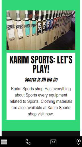 Karim sports shop screenshot 1