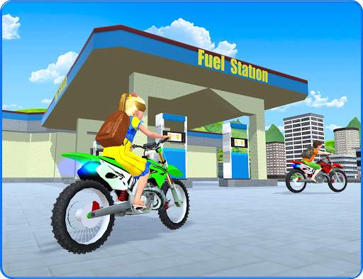 Kids School Highway Traffic Bike Racing screenshot 13