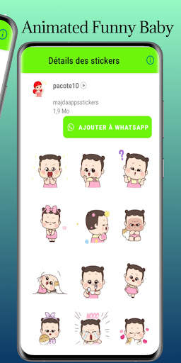 Animated Funny Baby Stickers screenshot 2