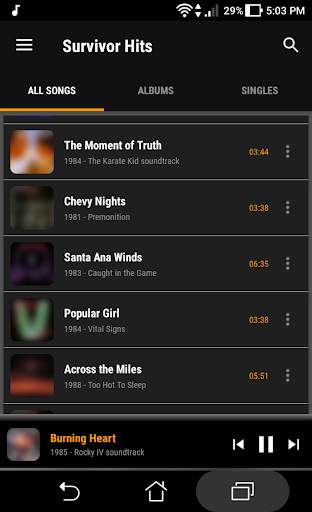 Survivor All Songs   Lyrics screenshot 1