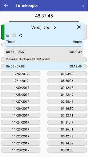 TimeKeeper & Project Tracking скриншот 1