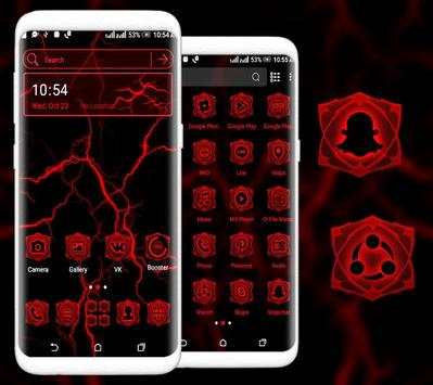 Red Electric Wave Launcher Theme screenshot 1