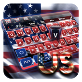 Amerikanisch Flagge Tastatur Thema icon