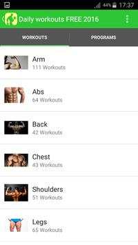 Daily workouts FREE 2016 screenshot 2