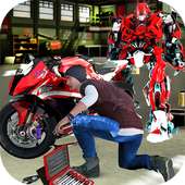 Moto Robot Transformation: Bike Mechanic Game 2018 logo