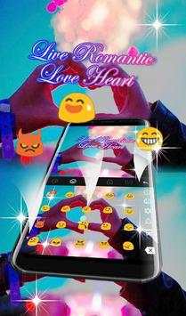 Live 3D Romantic Love Heart Keyboard Theme screenshot 4