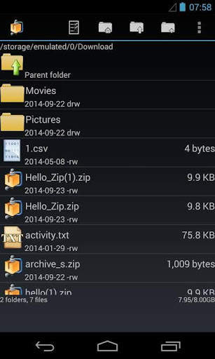 AndroZip™ Free File Manager 🎀 скриншот 1