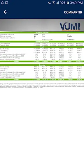 VUMI Plans screenshot 5