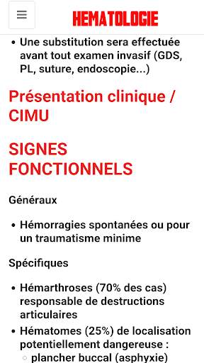Hématologie screenshot 5
